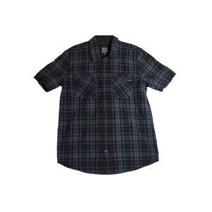 Metal Mulisha Plaid Button Up Short Sleeve Shirt Men’s Large